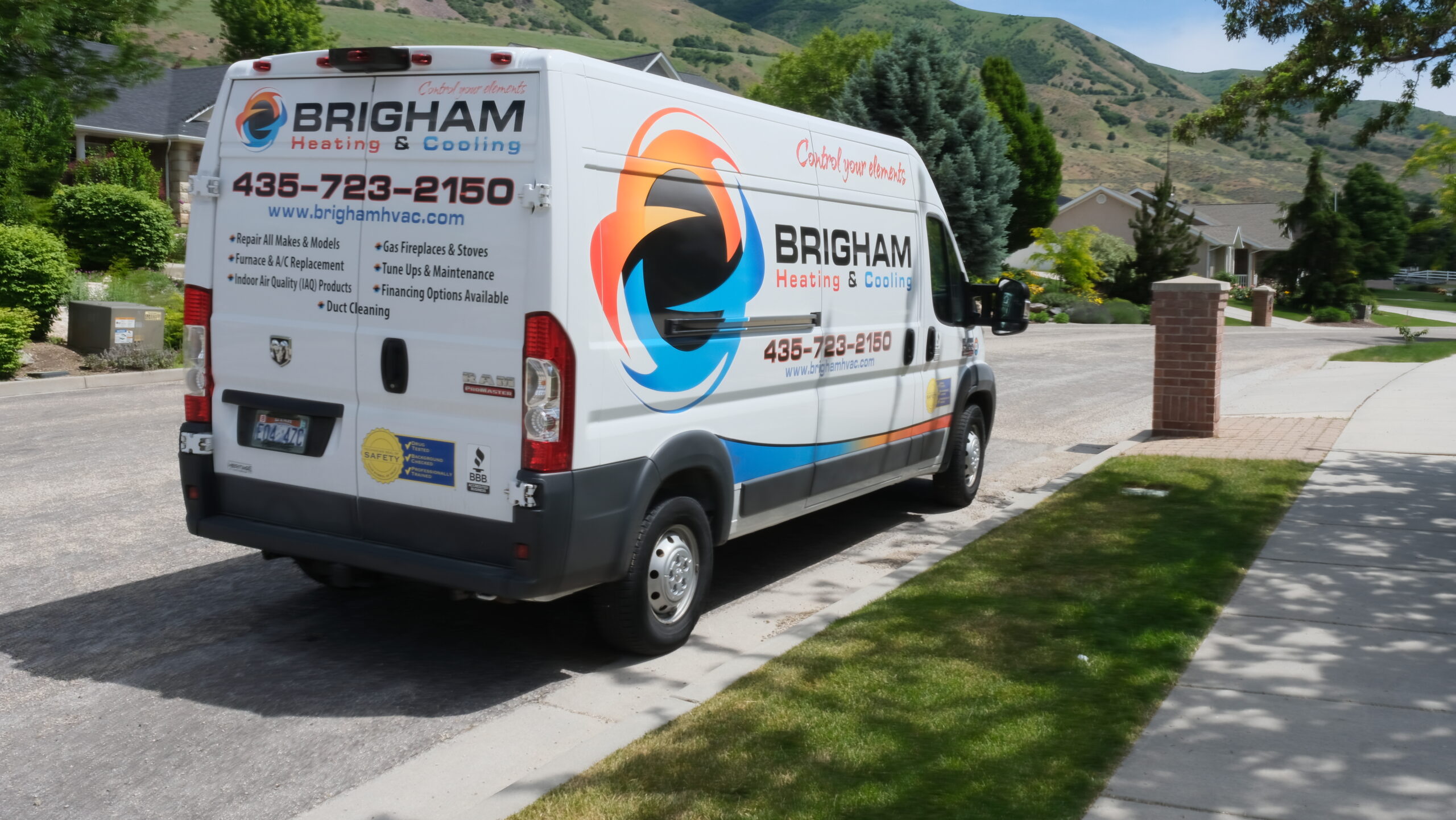 Brigham Heating and Cooling truck
