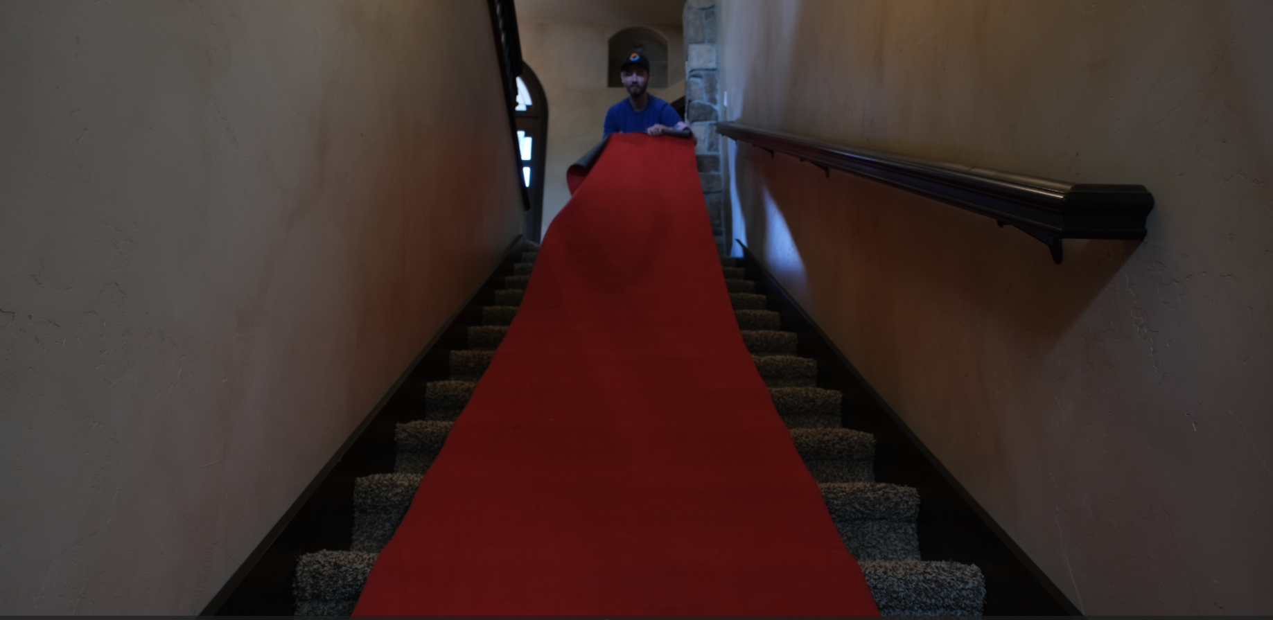Red carpet by Brigham Heating and Cooling